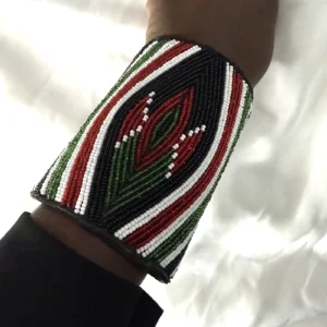 Maasai Beaded Leather Cuff